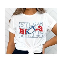 Bills Football SVG PNG, Bills Mascot svg, Bills svg, Bills School Team svg, Bills Cheer svg, Stacked Bills , Bills Shirt
