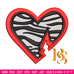 Heart break embroidery design, Heart break embroidery, embroidery file, logo design, logo shirt, Digital download.