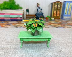 Flower in a flowerpot. 1:12. miniature dollhouse.