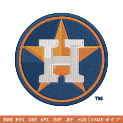 Houston Astros Embroidery Design, Logo Embroidery, MLB Embroidery, Embroidery File, Logo shirt, Digital download
