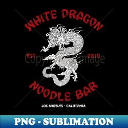 White dragon noodle bar - PNG Transparent Sublimation File - Defying the Norms