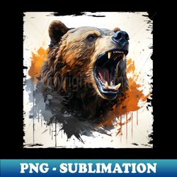 Grizzly Bear - Unique Sublimation PNG Download - Create with Confidence