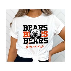 bears svg png, bears face svg, bears mascot svg, bears shirt svg, bears cheer svg, bears vibes svg, school spirit svg