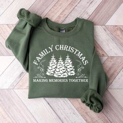 Family Christmas Trees Sweatshirt, Christmas Sweatshirt, Holiday Sweater, Womens Holiday Sweatshirt, Christmas Shirt, Wi