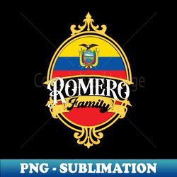Romero Family - Ecuador flag - Unique Sublimation PNG Download - Perfect for Sublimation Mastery