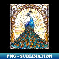 Stained Glass Peacock 4 - Signature Sublimation PNG File - Revolutionize Your Designs