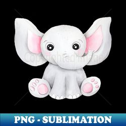 cute baby elephant - png transparent sublimation file - capture imagination with every detail