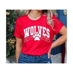 Wolves SVG PNG, Wolves Paw svg, Wolves Mascot svg, Wolves Cheer svg, Wolves Vibes svg, School Spirit svg, Wolves Sport s