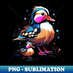 Mandarin Duck Fathers Day - Elegant Sublimation PNG Download - Create with Confidence