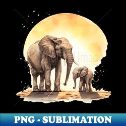 Sunny Elephants - Unique Sublimation PNG Download - Unleash Your Inner Rebellion