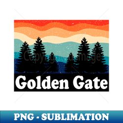 Golden Gate Colorado Retro - Stylish Sublimation Digital Download - Create with Confidence