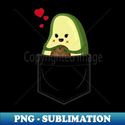 Avocado poclet heart - Modern Sublimation PNG File - Stunning Sublimation Graphics