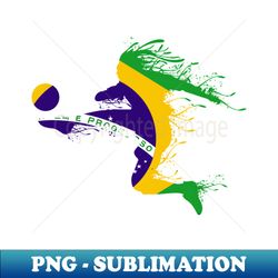 Funny Brazil Soccer Player Tee Brazilian Flag Girls Boys - Digital Sublimation Download File - Unleash Your Inner Rebellion
