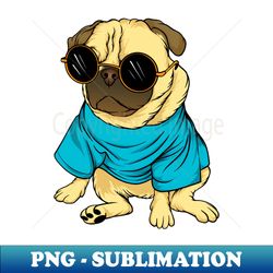 cool retro pug wearing sunglasses pug lover gift - special edition sublimation png file - spice up your sublimation projects