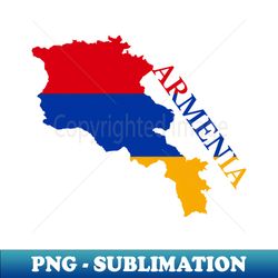 Armenia Flag Map - Digital Sublimation Download File - Vibrant and Eye-Catching Typography