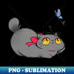 gray cat - Aesthetic Sublimation Digital File - Fashionable and Fearless