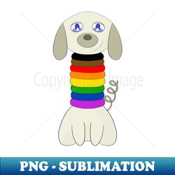 Rainbow puppy - Elegant Sublimation PNG Download - Unleash Your Creativity