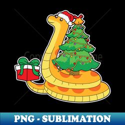 Snake Christmas Tree Reptile Xmas Snake Lover Christmas gift - Special Edition Sublimation PNG File - Vibrant and Eye-Catching Typography