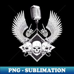 Rock  Roll Skeleton - Premium Sublimation Digital Download - Create with Confidence