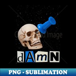 Pinned Skull - Instant Sublimation Digital Download - Stunning Sublimation Graphics