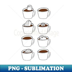 More Coffee Hedgehog - Vintage Sublimation PNG Download - Perfect for Sublimation Art