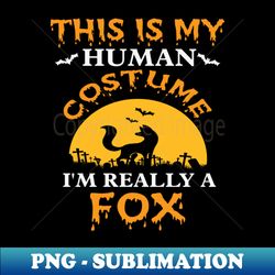 This Is My Human Costume Im Really A Fox - Signature Sublimation PNG File - Bold & Eye-catching