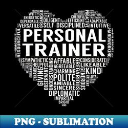 Personal Trainer Heart - Creative Sublimation PNG Download - Revolutionize Your Designs