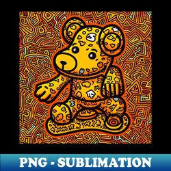 Psychedelic Teddy Bear A Pop Art Dream - Aesthetic Sublimation Digital File - Boost Your Success with this Inspirational PNG Download