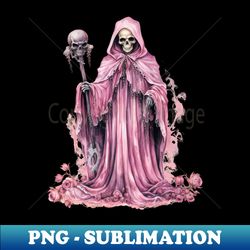 Pink Halloween Death - Vintage Sublimation PNG Download - Spice Up Your Sublimation Projects