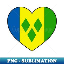 Heart - Saint Vincent and the Grenadines - Instant Sublimation Digital Download - Add a Festive Touch to Every Day