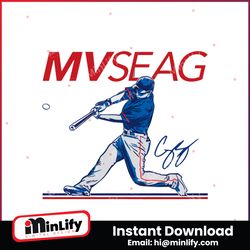 Corey Seager MVSEAG Texas MVP World Series SVG File