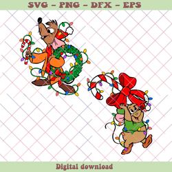 Disney Jaq And Gus Gus Christmas SVG Graphic Design File