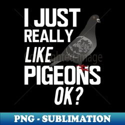 Pigeon - I just really like pigeons ok - Special Edition Sublimation PNG File - Perfect for Personalization