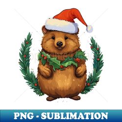 Quokka Christmas - Decorative Sublimation PNG File - Perfect for Sublimation Art