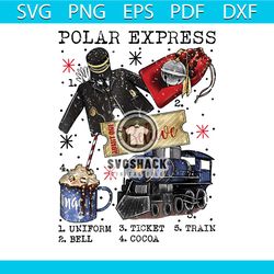 Vintage Polar Express Polar Ticket PNG Sublimation Design