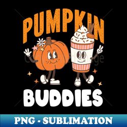 Pumpkin Buddies - Retro PNG Sublimation Digital Download - Create with Confidence