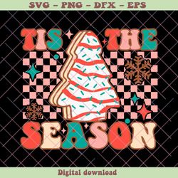 Tis The Season Christmas Tree Cake SVG Cutting Digital File