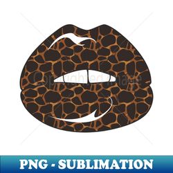 Lips with giraffe pattern lipgloss - beauty - PNG Transparent Digital Download File for Sublimation - Unleash Your Creativity