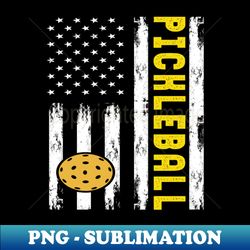 Pickleball USA Flag - Unique Sublimation PNG Download - Perfect for Sublimation Mastery