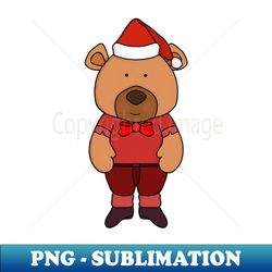santa sweet bear - vintage sublimation png download - perfect for sublimation mastery