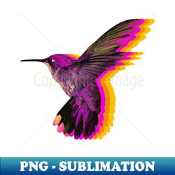 Hummingbird Retro Motion - PNG Transparent Digital Download File for Sublimation - Bring Your Designs to Life