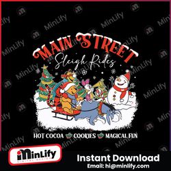 Retro Winnie the Pooh Main Street Sleigh Rides SVG File
