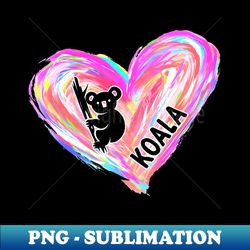 koala watercolor heart brush - trendy sublimation digital download - stunning sublimation graphics
