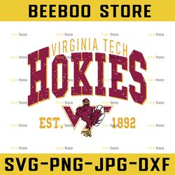 Vintage 90's Virginia Tech Hokies Svg, Virginia Tech Svg, Vintage Style University Of Virginia Tech Svg, NCAA Svg, NCAA
