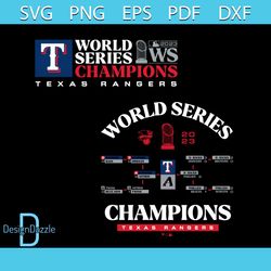 Texas World Series Champions Milestone Schedule SVG File