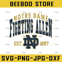 Vintage 90's Notre Dame Fighting Ailen Svg, Notre Dame Svg, Vintage Style University Of Notre Dame Svg, Png Svg dxf NCAA