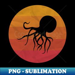 Octopus - Retro PNG Sublimation Digital Download - Unlock Vibrant Sublimation Designs