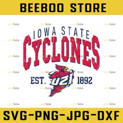 Vintage 90's Iowa State Cyclones Svg, Iowa State Svg , Vintage Style University Of Iowa State Png Svg dxf NCAA Svg, NCAA