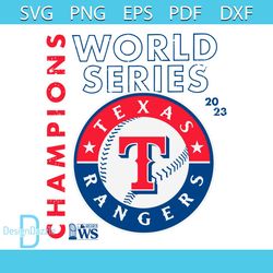 Vintage 2023 World Series Champions Texas Logo SVG File
