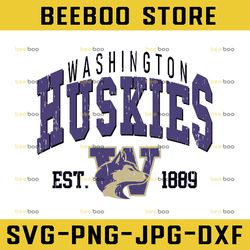 Vintage 90's Washington Huskies Svg, Washington Svg, Vintage Style University Of Washington Png Svg dxf NCAA Svg, NCAA